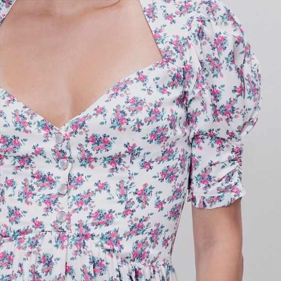 NWT For Love And Lemons Taggart Floral Mini Dress - Picture 5 of 16